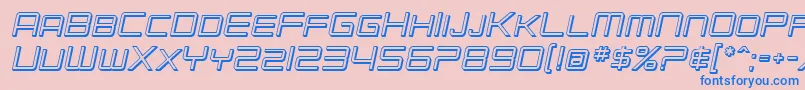 SfChromium24ScOblique Font – Blue Fonts on Pink Background