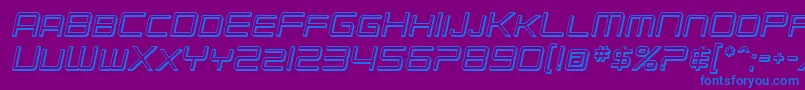 SfChromium24ScOblique Font – Blue Fonts on Purple Background