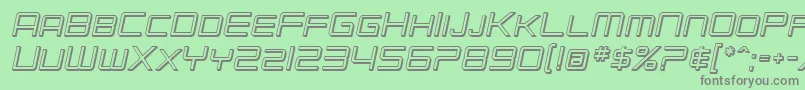 SfChromium24ScOblique Font – Gray Fonts on Green Background