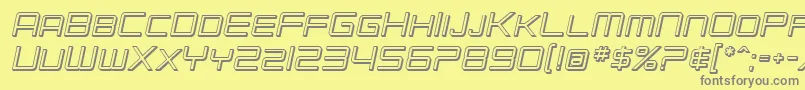 SfChromium24ScOblique Font – Gray Fonts on Yellow Background