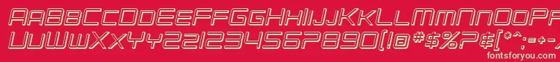 SfChromium24ScOblique Font – Green Fonts on Red Background