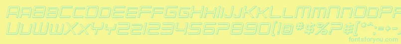 SfChromium24ScOblique Font – Green Fonts on Yellow Background