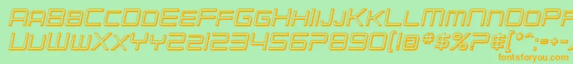 SfChromium24ScOblique Font – Orange Fonts on Green Background