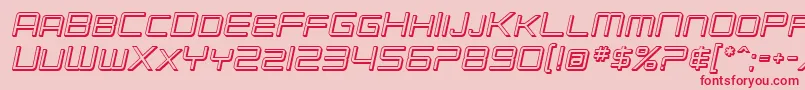 SfChromium24ScOblique-Schriftart – Rote Schriften auf rosa Hintergrund