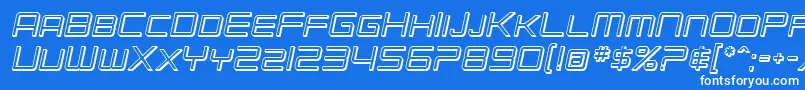 Шрифт SfChromium24ScOblique – белые шрифты на синем фоне