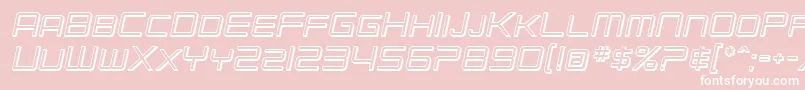 フォントSfChromium24ScOblique – ピンクの背景に白い文字