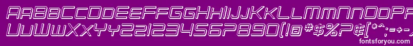 SfChromium24ScOblique Font – White Fonts on Purple Background