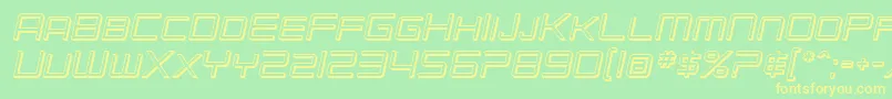 SfChromium24ScOblique Font – Yellow Fonts on Green Background