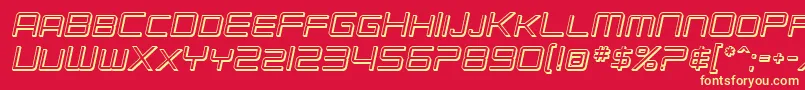 SfChromium24ScOblique Font – Yellow Fonts on Red Background