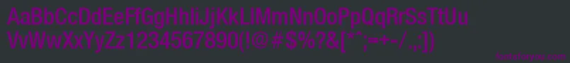 フォントOlnovaDemiboldcond – 黒い背景に紫のフォント