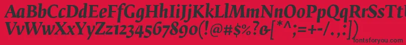 Подробнее о шрифте FedraserifbproBolditalic Шрифт FedraserifbproBolditalic – чёрные шрифты на красном фоне
