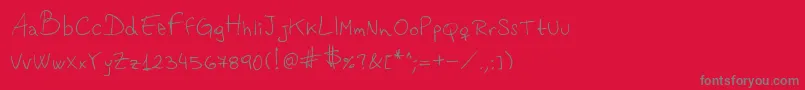 Vastorga Font – Gray Fonts on Red Background