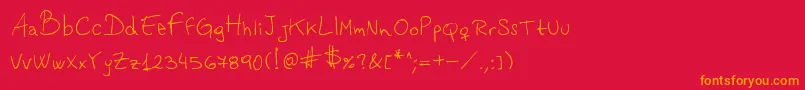 Vastorga Font – Orange Fonts on Red Background