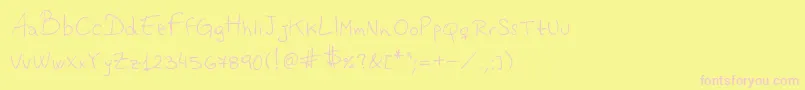 Vastorga Font – Pink Fonts on Yellow Background
