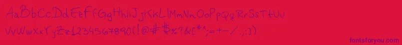 Vastorga Font – Purple Fonts on Red Background