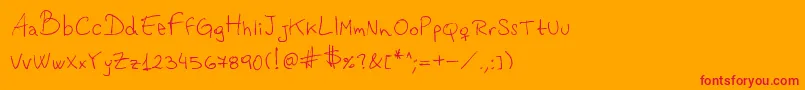 Vastorga Font – Red Fonts on Orange Background