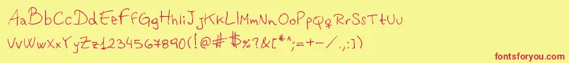 Vastorga Font – Red Fonts on Yellow Background