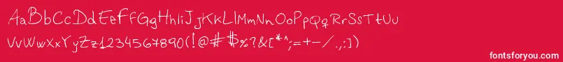 Vastorga Font – White Fonts on Red Background