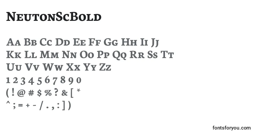 NeutonScBoldフォント–アルファベット、数字、特殊文字