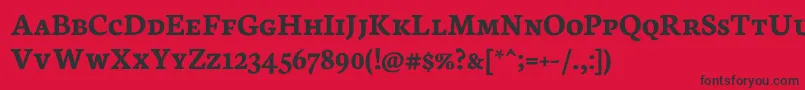 NeutonScBold Font – Black Fonts on Red Background