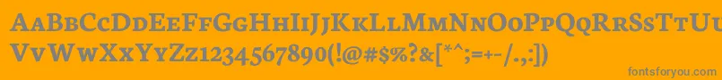 NeutonScBold Font – Gray Fonts on Orange Background