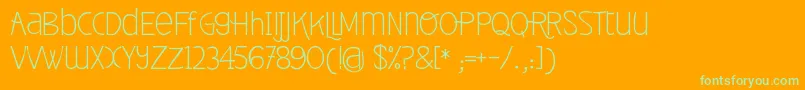 FontPlaceNewYearCollectionРћР±С‹С‡РЅС‹Р№ Font – Green Fonts on Orange Background