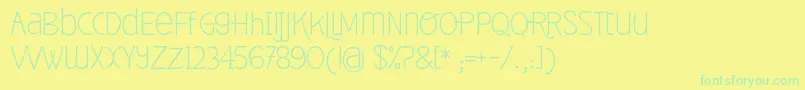 FontPlaceNewYearCollectionРћР±С‹С‡РЅС‹Р№ Font – Green Fonts on Yellow Background