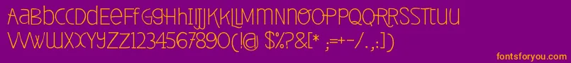 FontPlaceNewYearCollectionРћР±С‹С‡РЅС‹Р№ Font – Orange Fonts on Purple Background