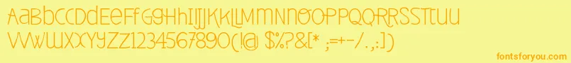 FontPlaceNewYearCollectionРћР±С‹С‡РЅС‹Р№ Font – Orange Fonts on Yellow Background