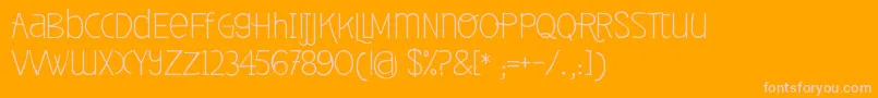 FontPlaceNewYearCollectionРћР±С‹С‡РЅС‹Р№ Font – Pink Fonts on Orange Background
