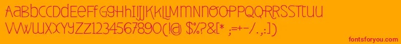 フォントFontPlaceNewYearCollectionРћР±С‹С‡РЅС‹Р№ – オレンジの背景に赤い文字