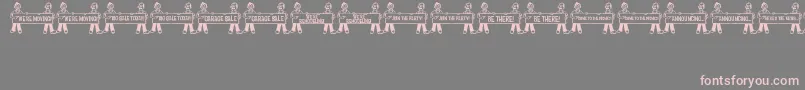 フォントHelpfulHeadlinesJl – 灰色の背景にピンクのフォント