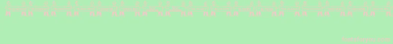 フォントHelpfulHeadlinesJl – 緑の背景にピンクのフォント