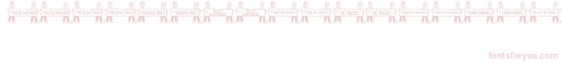 HelpfulHeadlinesJl-fontti – vaaleanpunaiset fontit valkoisella taustalla