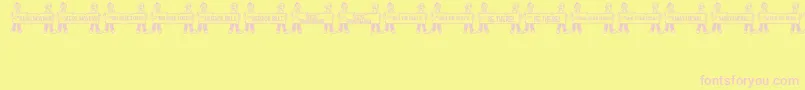 Шрифт HelpfulHeadlinesJl – розовые шрифты на жёлтом фоне