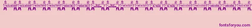 Czcionka HelpfulHeadlinesJl – fioletowe czcionki na różowym tle