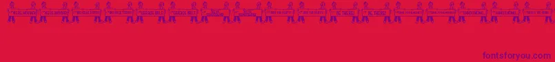HelpfulHeadlinesJl Font – Purple Fonts on Red Background