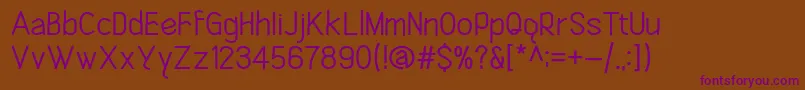 Шрифт ClicheRegular – фиолетовые шрифты на коричневом фоне