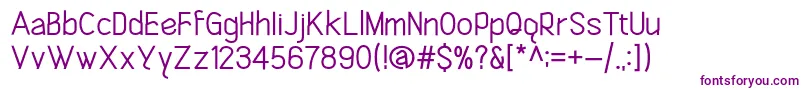 Шрифт ClicheRegular – фиолетовые шрифты на белом фоне