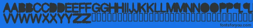 BlackMass Font – Black Fonts on Blue Background