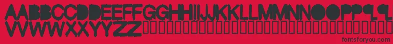 フォントBlackMass – 赤い背景に黒い文字