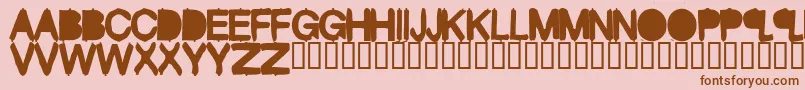 Fonte BlackMass – fontes marrons em um fundo rosa
