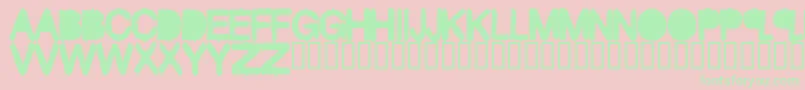 BlackMass Font – Green Fonts on Pink Background