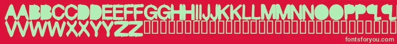 BlackMass Font – Green Fonts on Red Background