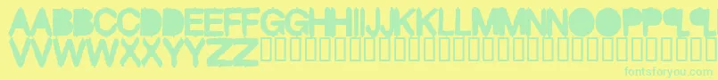 Шрифт BlackMass – зелёные шрифты на жёлтом фоне
