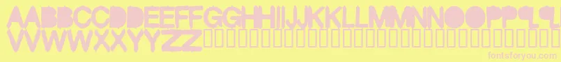 BlackMass Font – Pink Fonts on Yellow Background