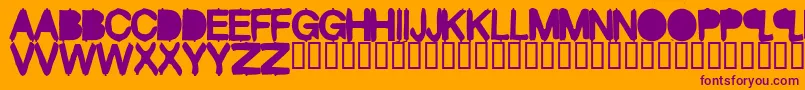BlackMass Font – Purple Fonts on Orange Background