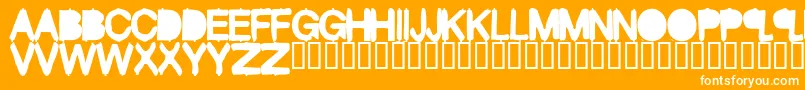BlackMass Font – White Fonts on Orange Background