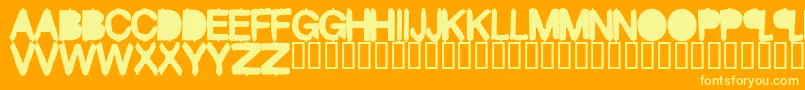Czcionka BlackMass – żółte czcionki na pomarańczowym tle