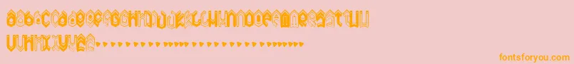 Dreamy ffy Font – Orange Fonts on Pink Background